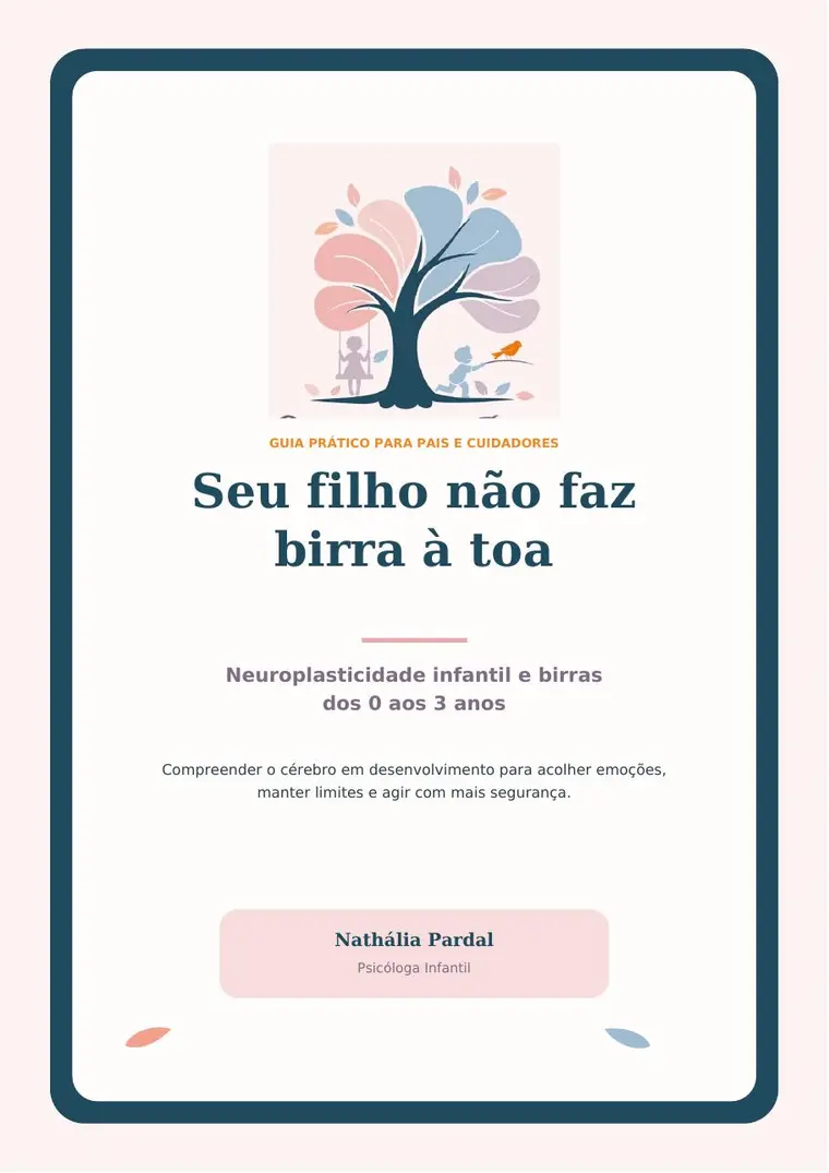 Capa do e-book Seu filho não faz birra à toa